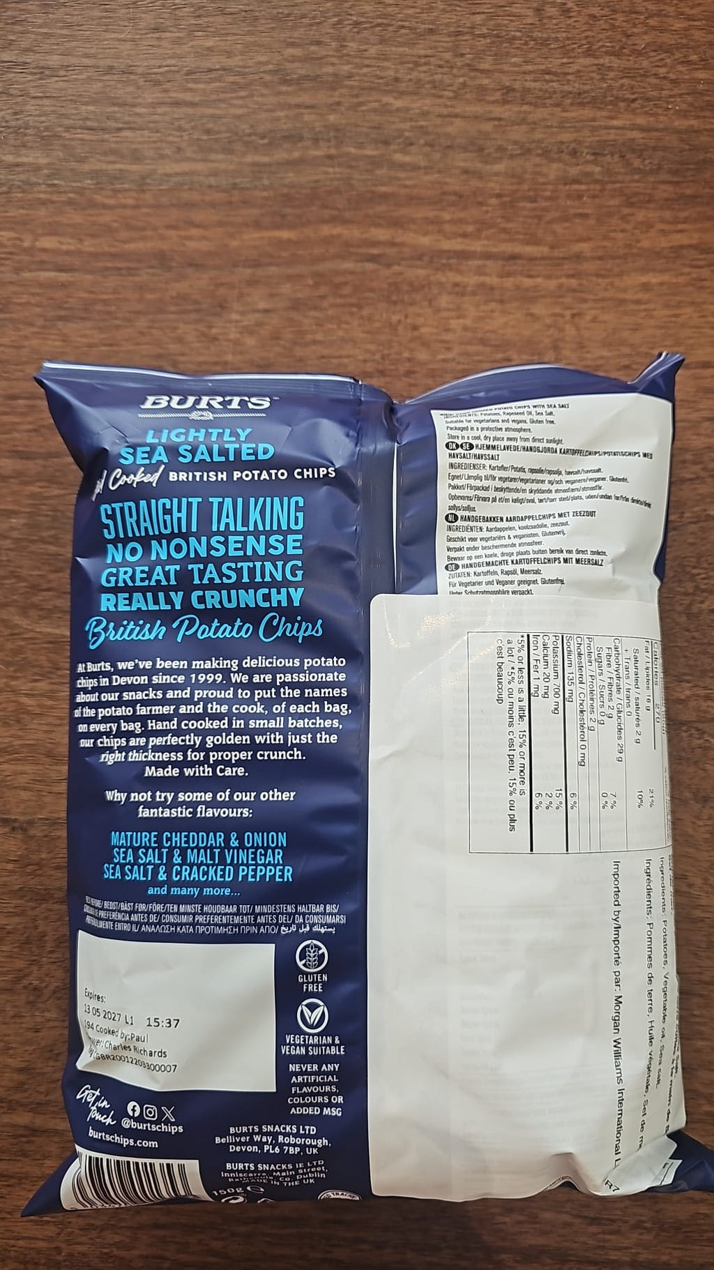 Burt's Cheddar Lightly sea salt