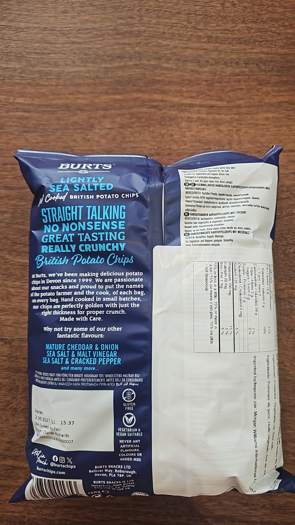 Burt's Cheddar Lightly sea salt