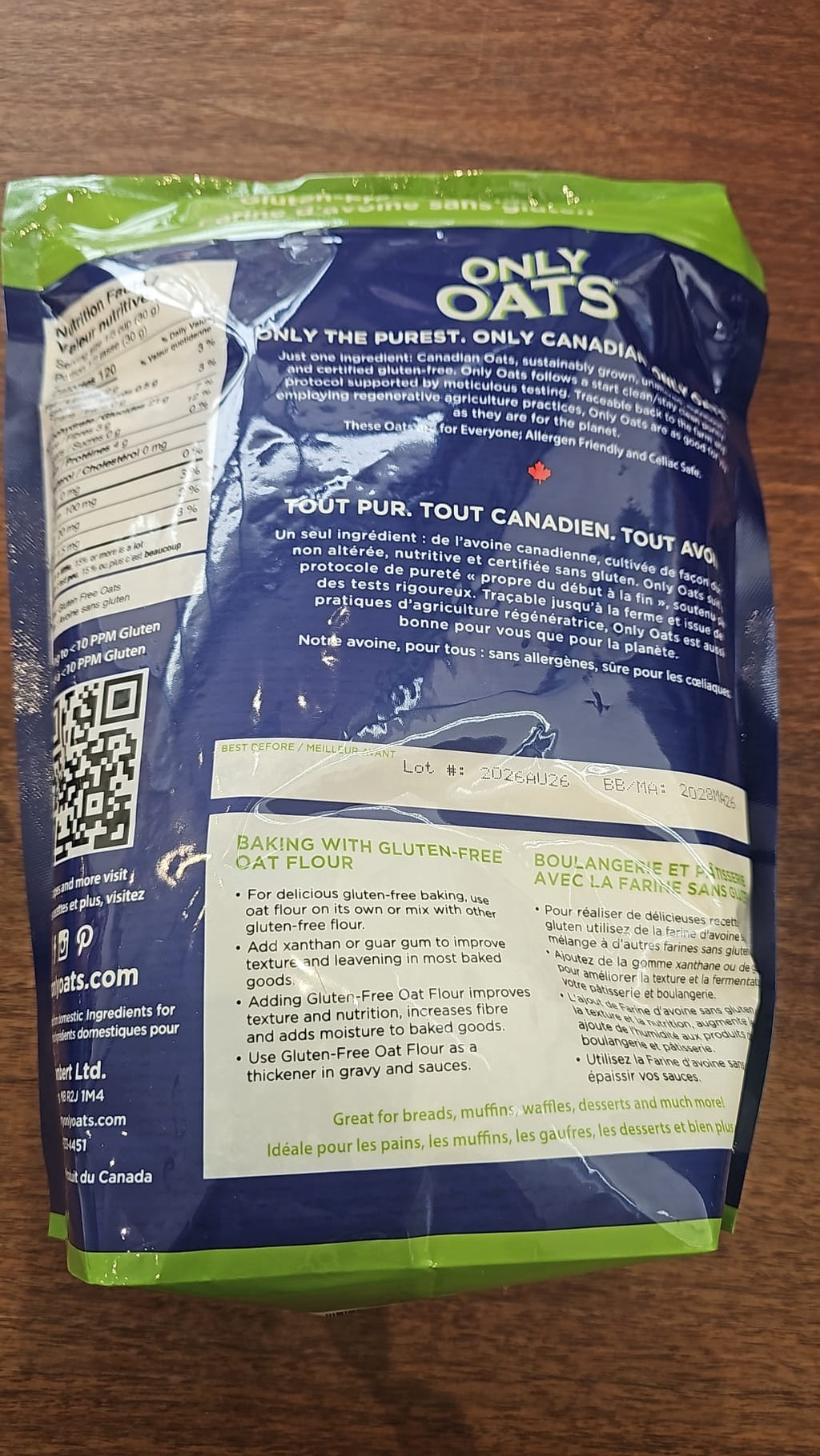 GLUTEN FREE OAT FLOUR - ONLY OATS